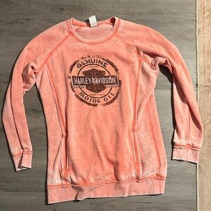 Harley-Davidson Women's Coral Crew Neck Sweater
